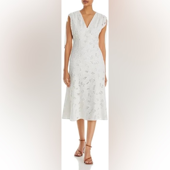 BOSS Dipata Embroidered Cotton Blend Dress, Sustainable Style - Picture 8 of 8